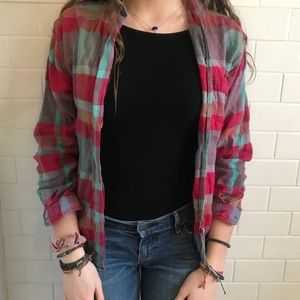 Red and blue flannel